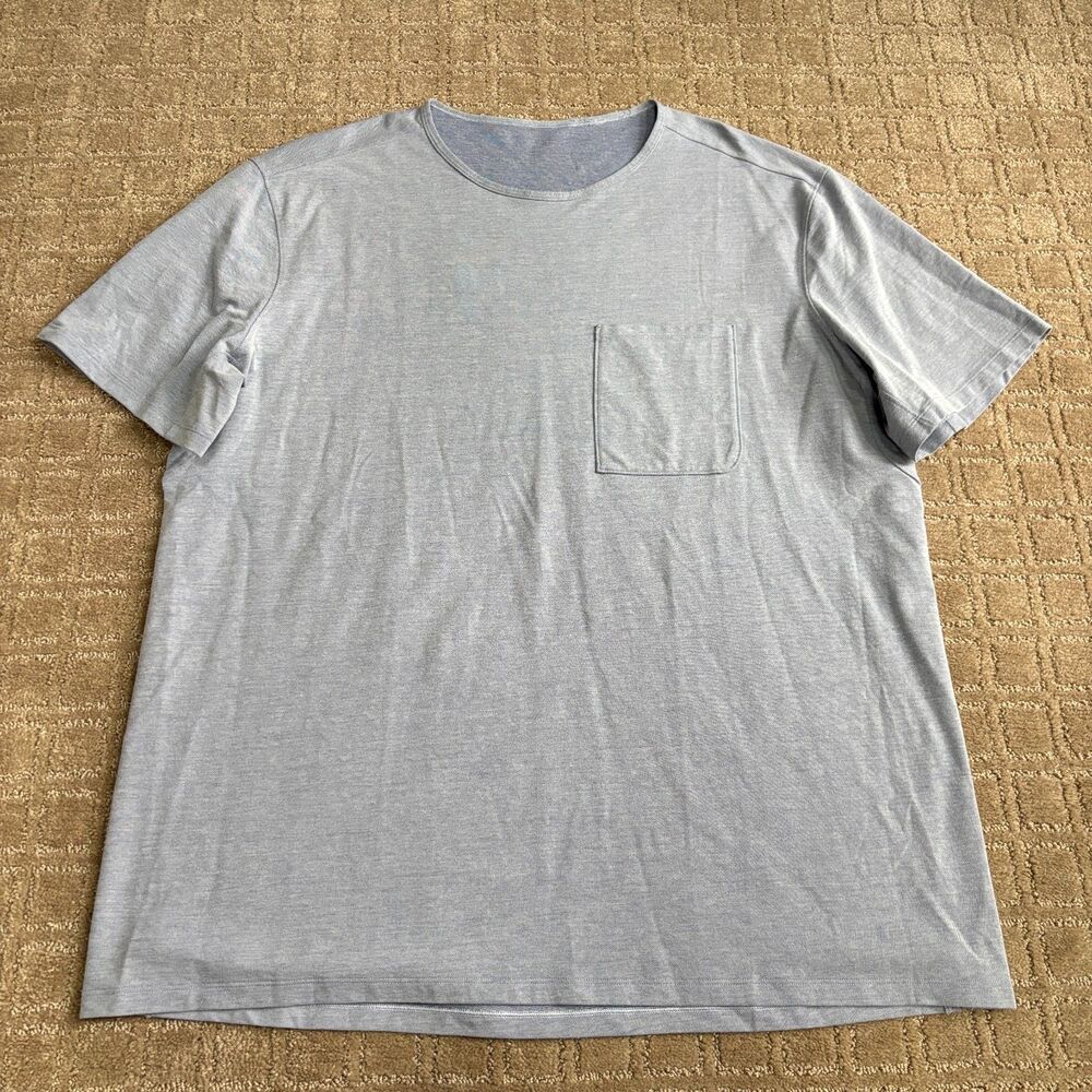 lululemon Short Sleeve Pocket Tee - Light Blue XXL